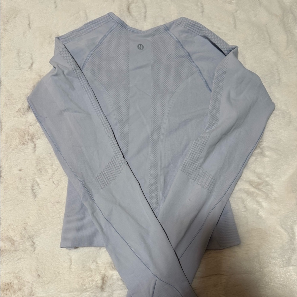 lululemon athletica Light Blue Long Sleeve Top